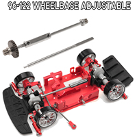 96mm-122mm adjustable wheelbase metal center axle for Wltoys K989 284131 284010 284161 1/28 remote control car accessories