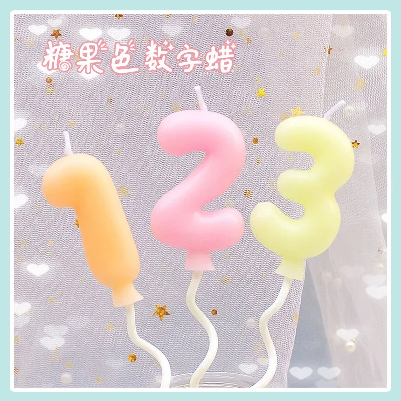 0-9 Number Happy Birthday Cake Candle Topper Wedding Decoration Letters Dessert Table Party Home Decoration Supplies