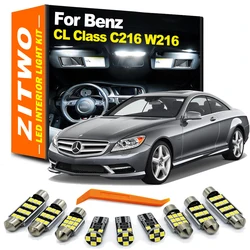 ZITWO 15Pcs Sun Visor Lamp For Mercedes Benz CL Class C216 W216 CL500 CL600 CL63 CL65 2007-2014 LED Interior Reading Light Kit