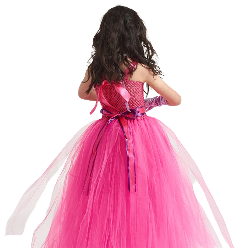 Dahlia Asha Cosplay Costume para crianças, Roupas de princesa dos desenhos animados para crianças, Vestidos extravagantes, Roupas de festa fantasia para meninas, Interpretação de papéis