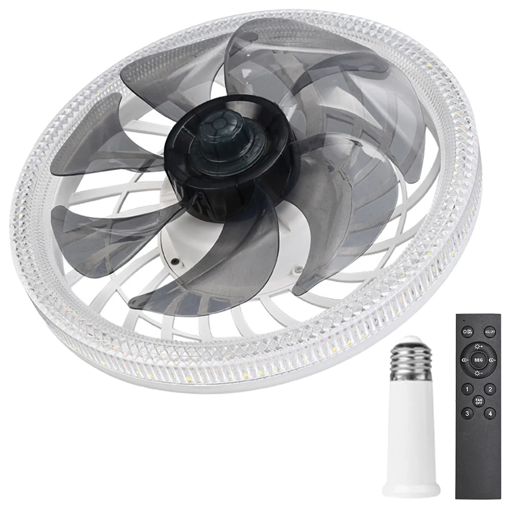 Ceiling Fan Light Remote Control Modern Ceiling Fan Light AC 85V-265V Flush Mount Ceiling Fan with Light for Bedroom Living Room