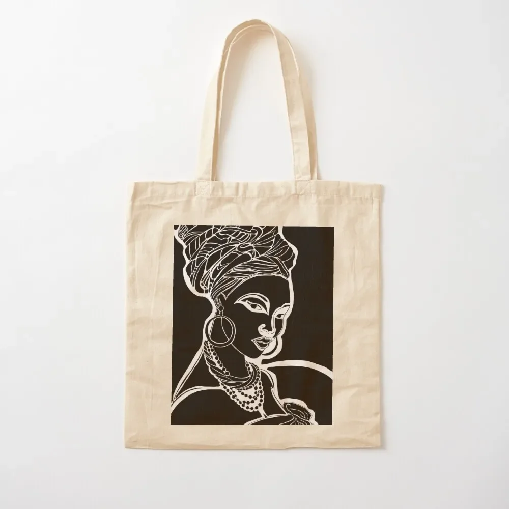 Confidence - African Beauty Inspired Tote Bag reusable shopping bag bags luxury women custom bags canvas tote bags