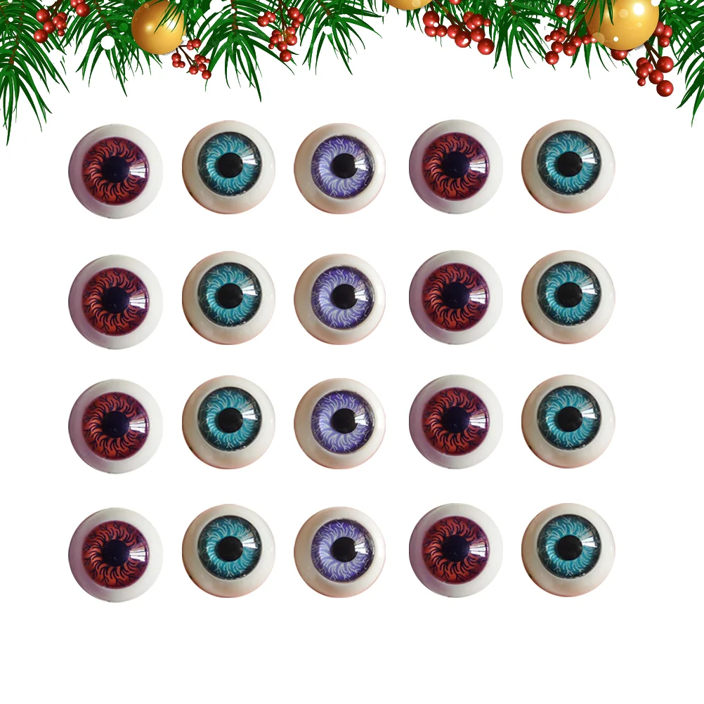 100PCS Simulated Round Eyeballs Resin Cartoon Fake Eyes Decor Creative DIY Eyes for Kids Craftsman DIY Phone Case (Assorted