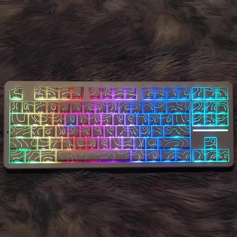 أغطية مفاتيح KM98 PBT نفس الموديل للوحة مفاتيح الألعاب المغناطيسية Attack Shark X68HE ولوحة مفاتيح الألعاب المغناطيسية MCHOSE ACE60/ACE68