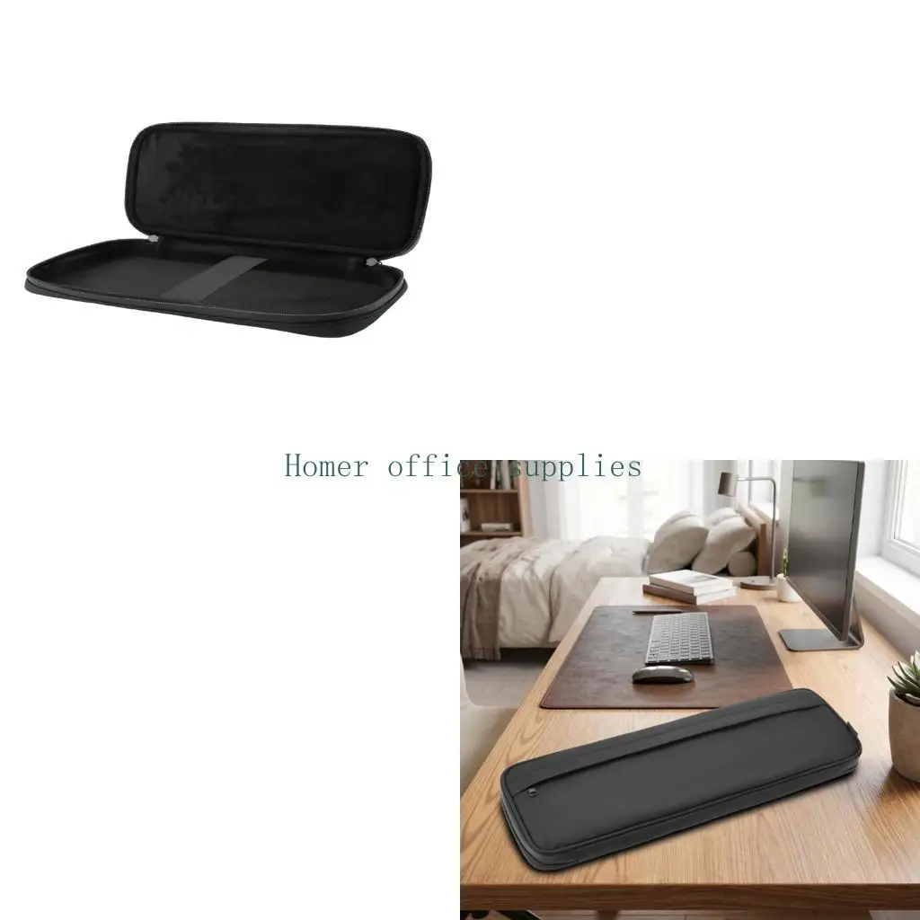 K43B Portable Keyboard Storage Case for Full Size Wireless Keyboard, Layered Lining for Drawer Use, Work Travel, and Daily Bag