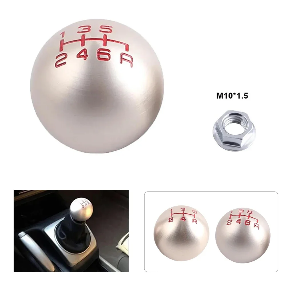 Gear Shift Knob Aluminum 5/6 Speed JDM Matte Ball Shape for Honda Civic FD2 FN2 EP3 TYPE R DC2 DC5 Fit City M10*1.5 Shifter Knob