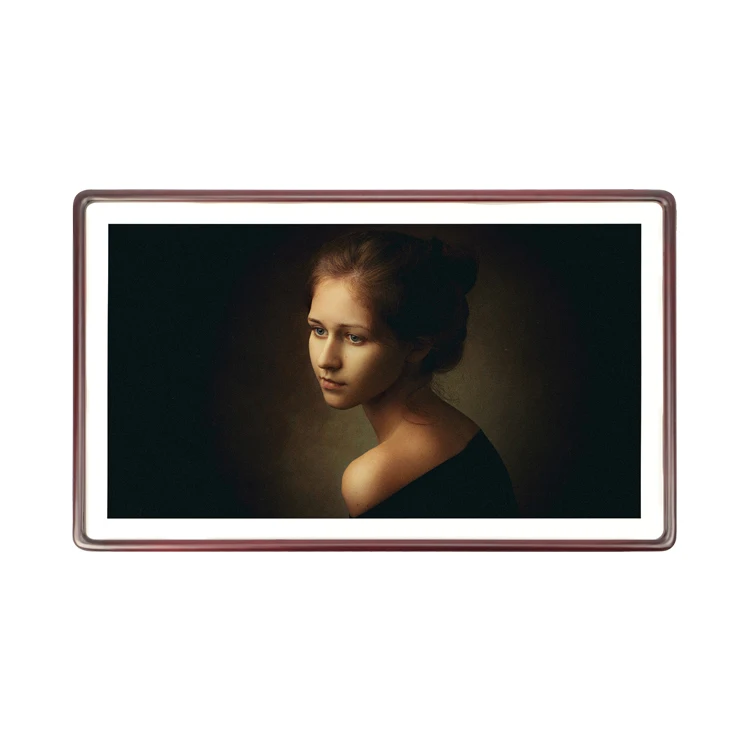 Endnote Download 32-Inch Large Wifi Digital Photo Frame Smart Picture Display Decorative Wood For Gallery Digital Art Screen
