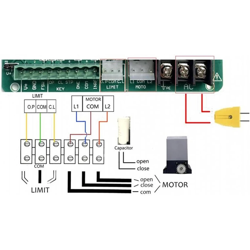 N11R- Control Board For AC Sliding Gate Opener, Main Electronic Control Board For Sliding Gate Motor,Replacement Gate(110V)