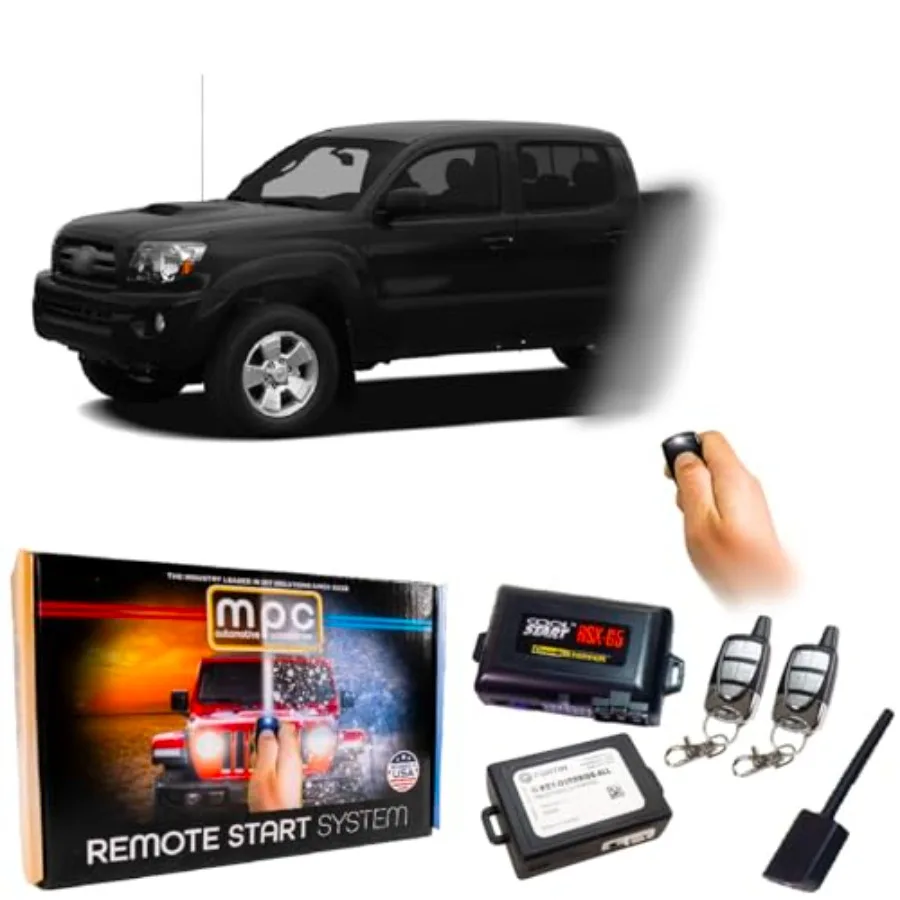 

Комплект дистанционного запуска MPC, совместимый с Tacoma 20052010 для удобного запуска зажигания без ключа с пультами дистанционного управления с 5 кнопками, идеально подходит для холода