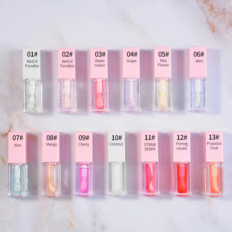 Private Label Clear Lipgloss Full Color Makeup Plumping  Custom Lip Oil Moisturizing Waterproof Lasting Lip Gloss Cosmetics