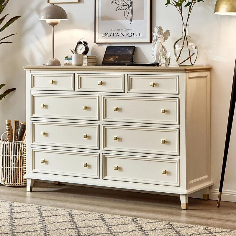 ZL Chest of Drawers Solid Wood Nine Drawing Cabinet Storage  Fifth, Seventh, Ninth    Locker