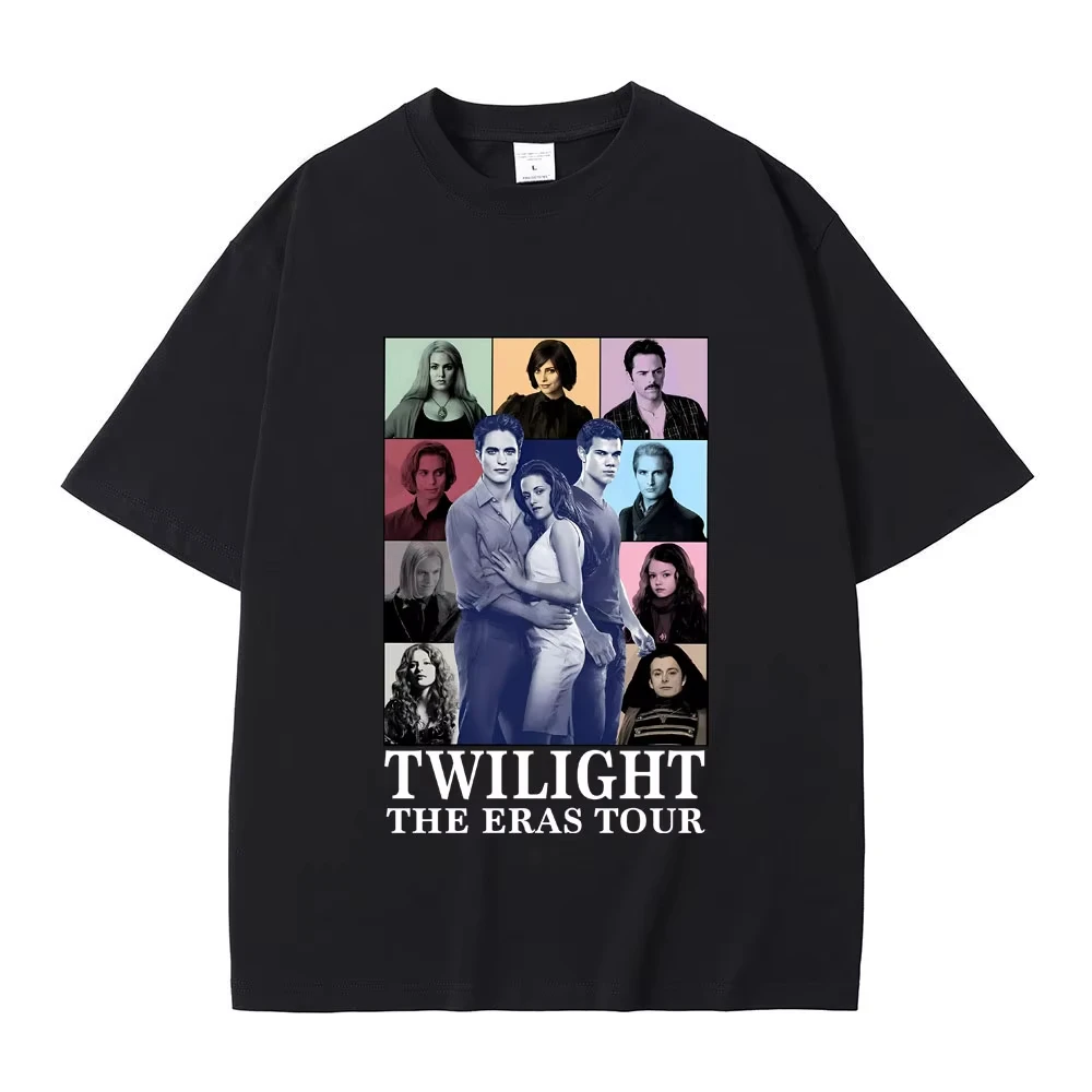 Movie Twilight The Eras Tour T-shirts Jacob Black Bella Edward Cullen Tee Men Women Clothing Casual Vintage Oversized cotton Top