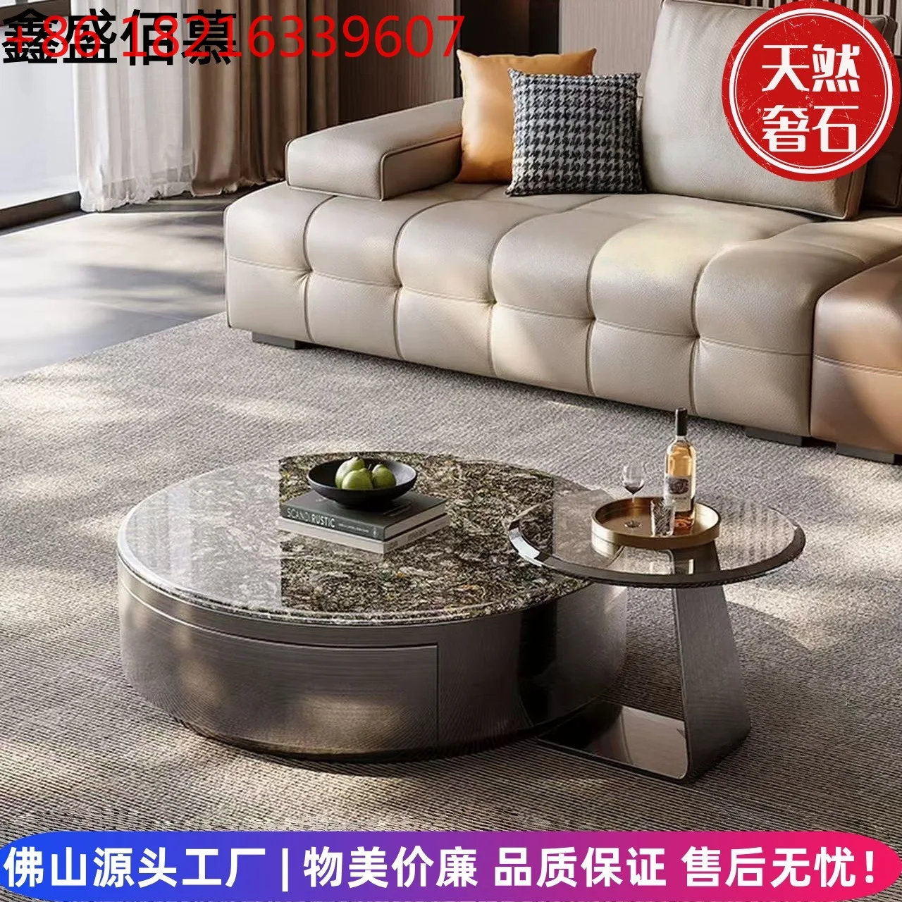 

Итальянский светлый роскошный платиновый бриллиант натуральный роскошный камень журнальный столик гостиная дом высокий смысл