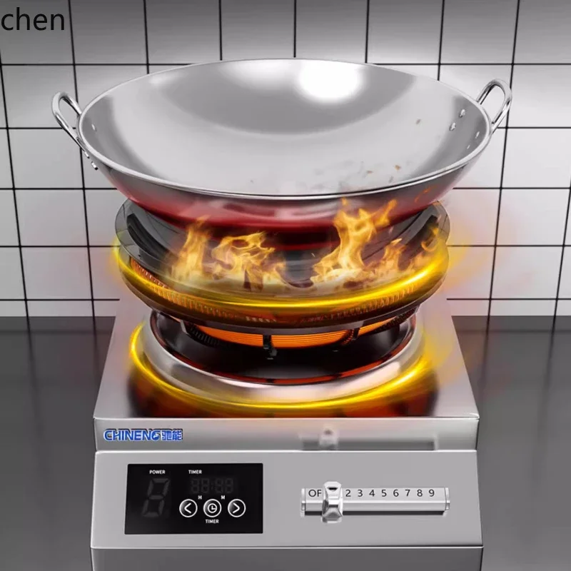 Commercial Induction Cooker Desktop Restaurant Hotel High Power Concave Cooker
