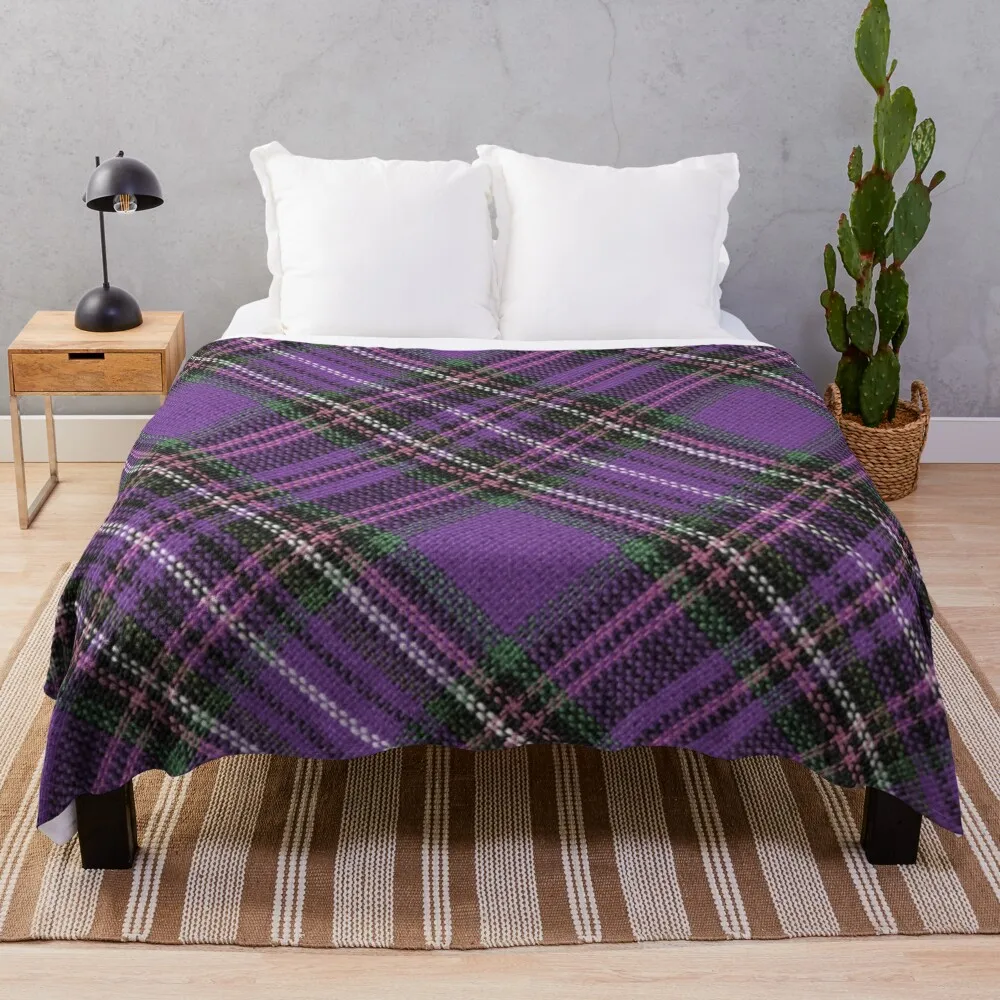 

Pretty Purple Plaid Throw Blanket Polar Winter beds blankets and throws Blankets