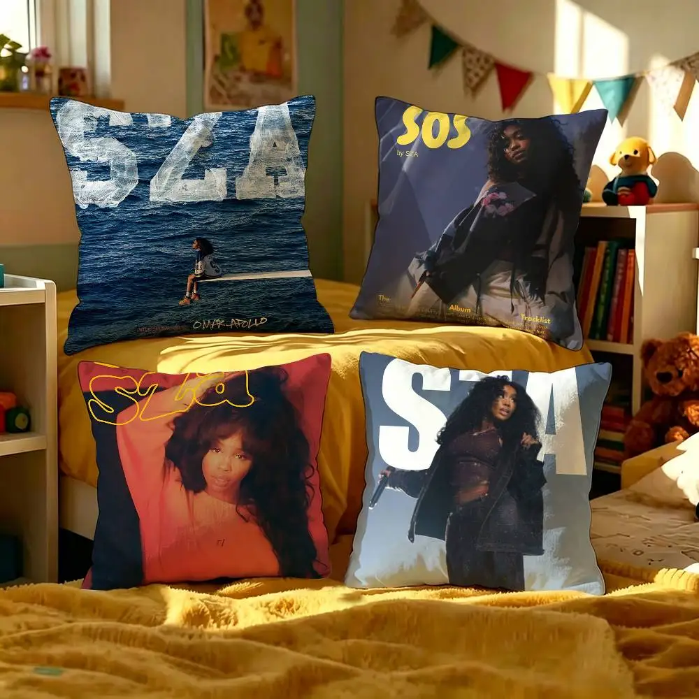 Female Star Pop Singer Sza Maple Design Cushion Cover Happy Autumn Harvest Decor Holiday Decorati Pillow Cover