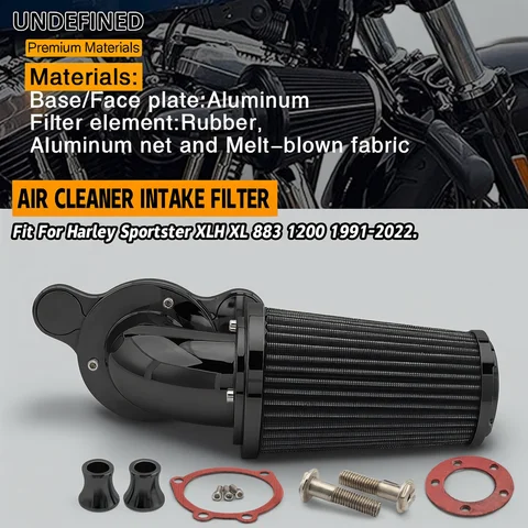 Motorcycle Air Cleaner Intake Air Filter System Kits For Harley Sportster XLH XL 883 1200 Iron Forty-Eight Seventy-Two 1991-2022