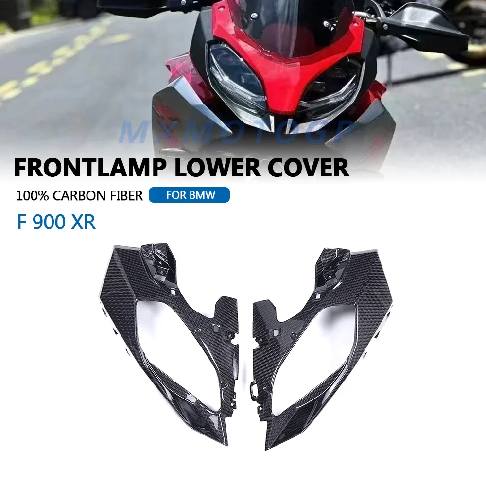 For BMW F900 XR F900XR F 900 XR 2020 2021 2022 2023 2024 100% Carbon Fiber FrontLamp Lower Cover Fairing Motorcycle Accessories