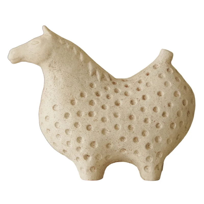 

Modern simple and creative terracotta warriors and horses horse ornaments living room porch model room