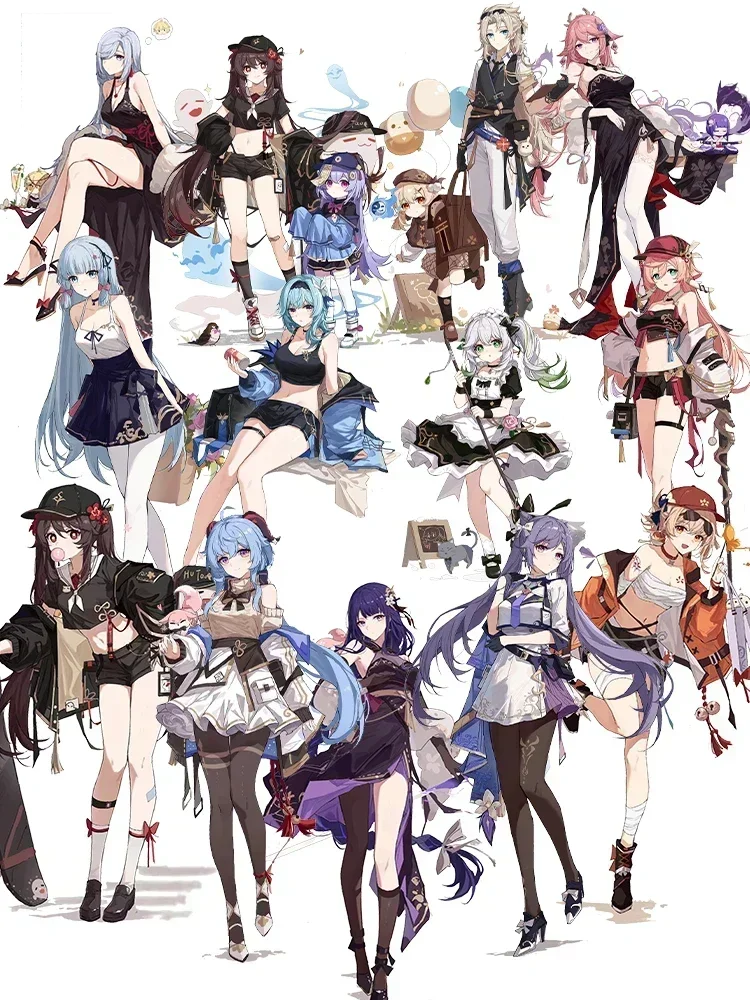 Anime rysunek Impact Noelle Diluc Barbara nowy Model śliczny akrylowy stojak Model płyta dekoracja biurka stojący na prezenty dla przyjaciół — zdjęcie 2