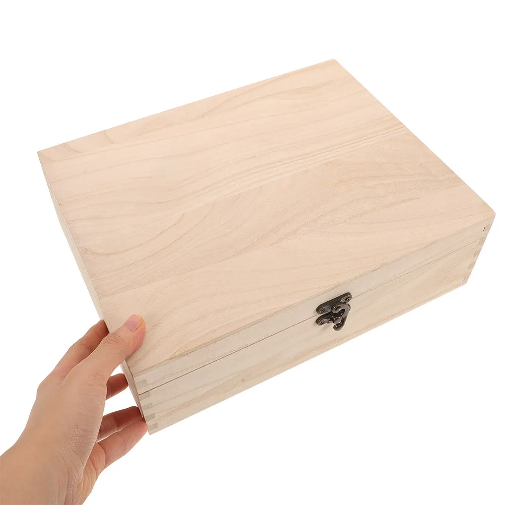 

2Pcs Premium Wood Jewelry Organizer Box with Fine Dividers Rustic Decorative Storage for Small Accessories Trinkets and