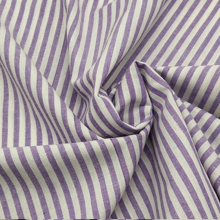 New Designer Fabric 55% Linen 45% Cotton yarn-dyed Stripes Linen Cloth Man Women Shirt Trousers Suit Clothing DIY Accessoreis