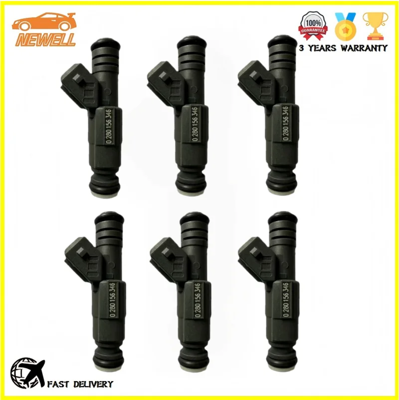

6pcs 0280156346 Fuel injector For BMW HENLEY E36 E30 E34 E32 E38 E31 Z1 86-01 8UW009087621 62415 EV-6-CL 13641731357 13641734776