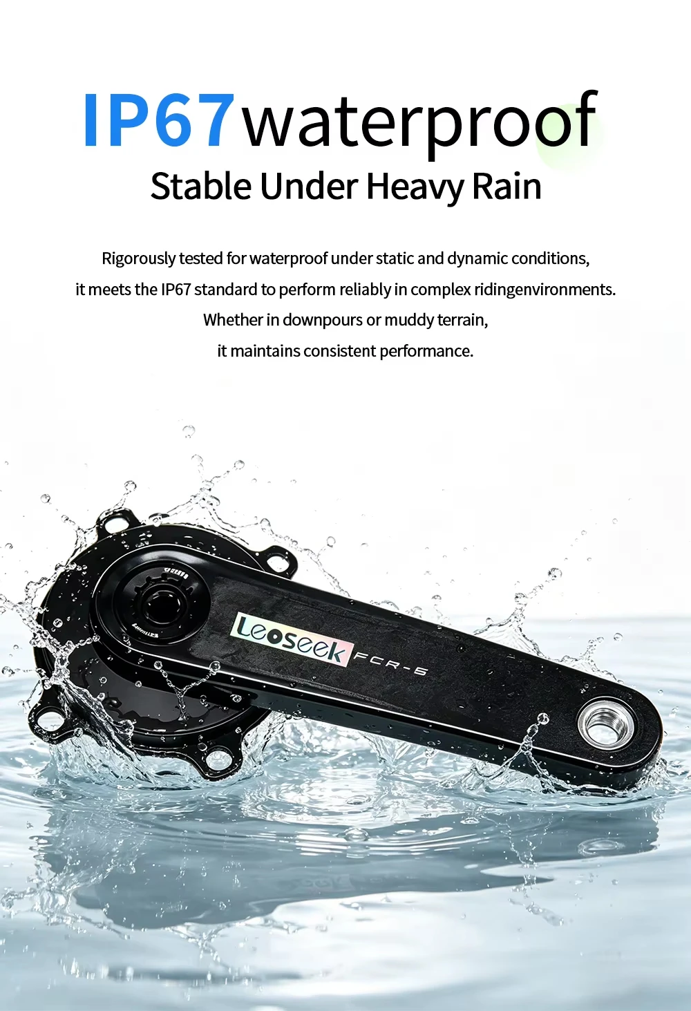 Leoseek Ultraleicht Power Meter Spinne Fahrrad Kurbel Trittfrequenz Powermeter 110BCD P67 Für Shimano SRAM Kurbelgarnituren Für Rennrad MTB Fahrräder – Detail 10