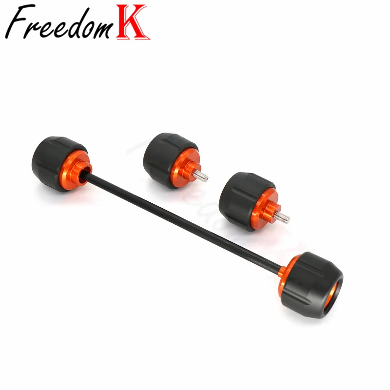 Fit For RC390 RC 390 2022 2023 2024 Motorcycle Front & Rear Wheel Fork Axle Sliders Cap Crash Protector