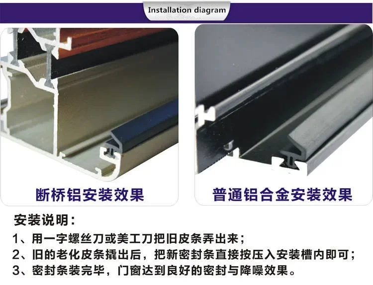 10M window seals L - type aluminum alloy open doors and windows sealed burlete window seal