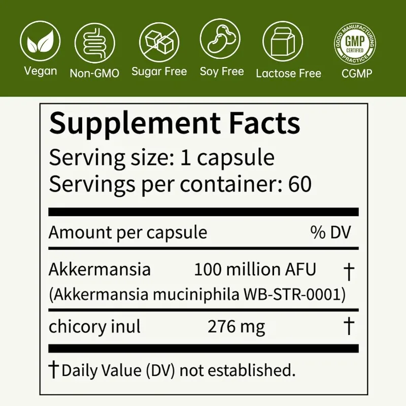 كبسولات معززة من Akkermansia Active Probiotic GLP-1 - تحسين صحة الأمعاء 60 كبسولة #3