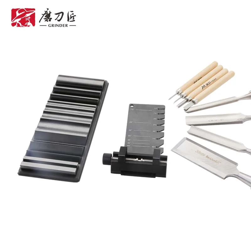 

TAIDEA Wood Carving Tool Maintenance Set - 240#-2000# Abrasives + Aluminum Guide + Leather Strop