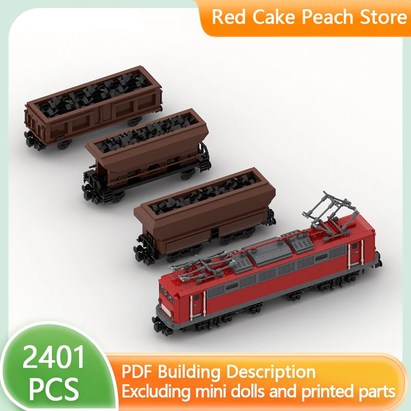 

City Car Model MOC Building Bricks 150 Railway Coal Freight Train Modular Technology Gifts Holiday Assemble Children Toys Suit