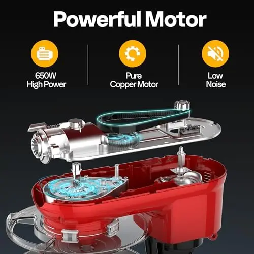 

Миксер-блендер VIVOHOME 3-в-1, 6QT, с измельчителем и блендером – красный