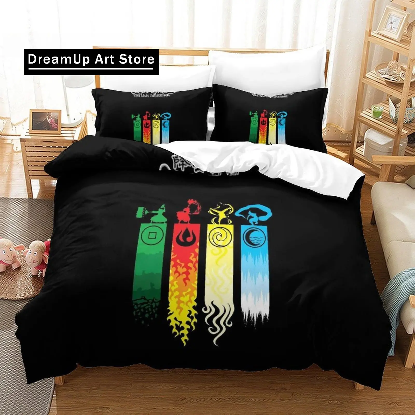 New Avatar The Last Airbender Bedding Set Single Twin Full Queen King Size Bed Set Adult Bedroom Duvet cover Sets Home Textile