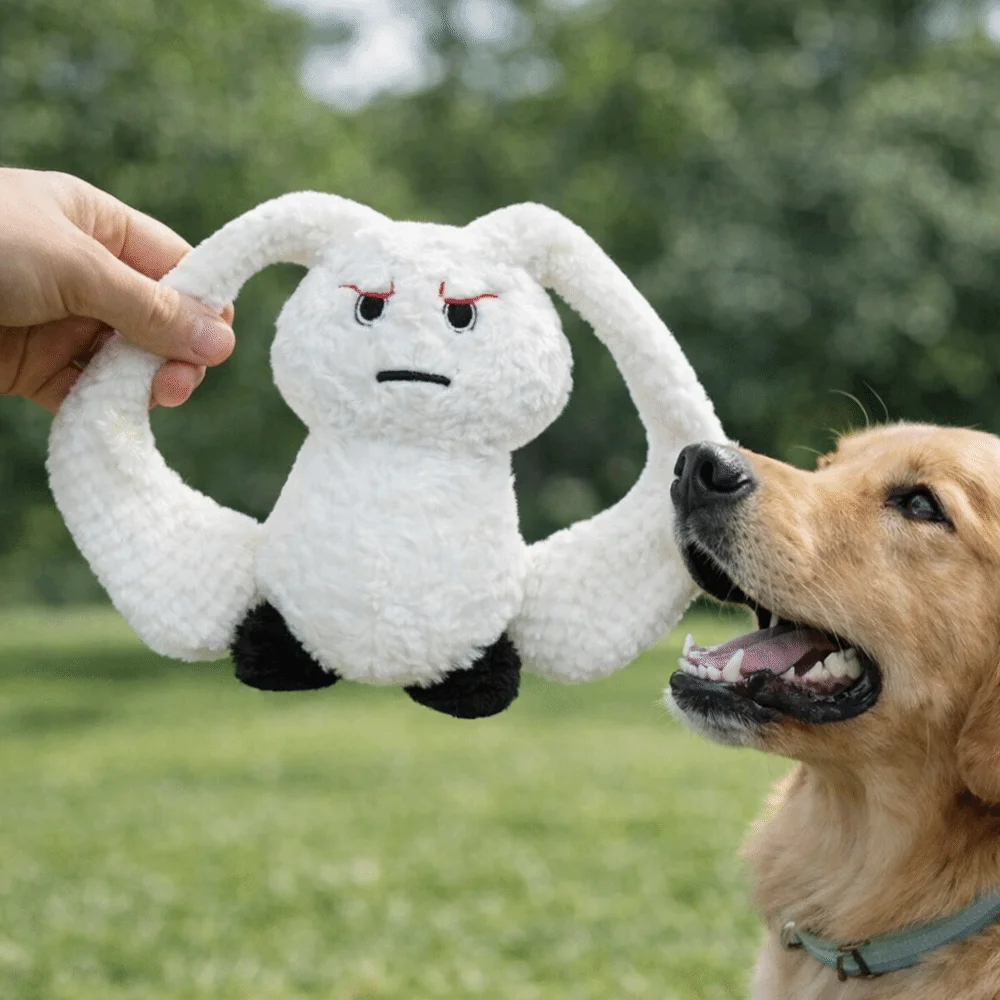 

Long Eared Rabbits Pet Plush Toys Bite-Resistant Soft Dog Chew Toys Stuffed Animal Tooth Cleaning Gnawing Puppy Toys Training