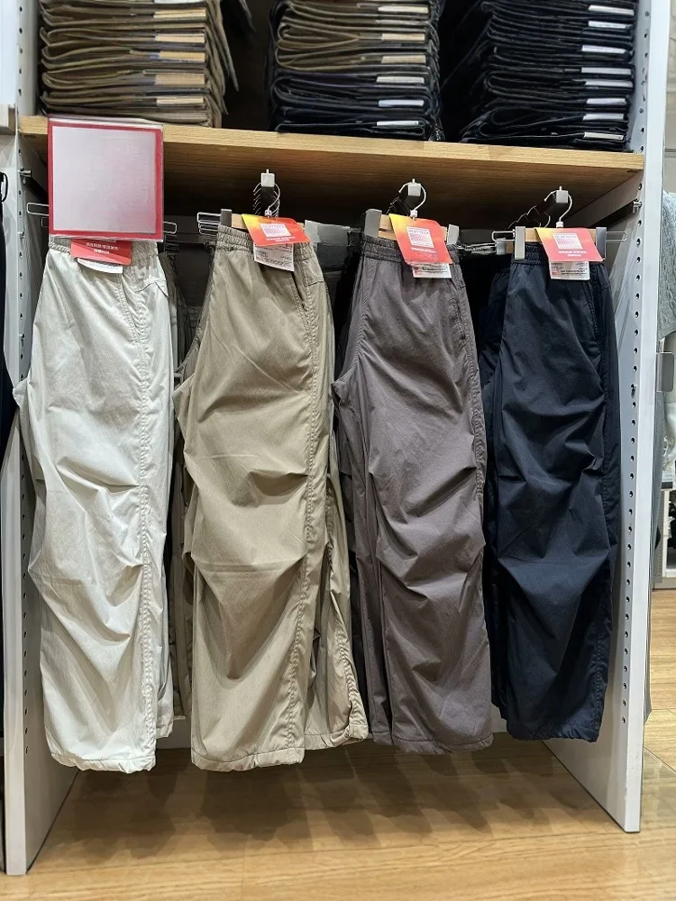 

Теплые повседневные широкие брюки свободного кроя на резинке, женские брюки с высокой талией для примерочной, коллекция осень-зима