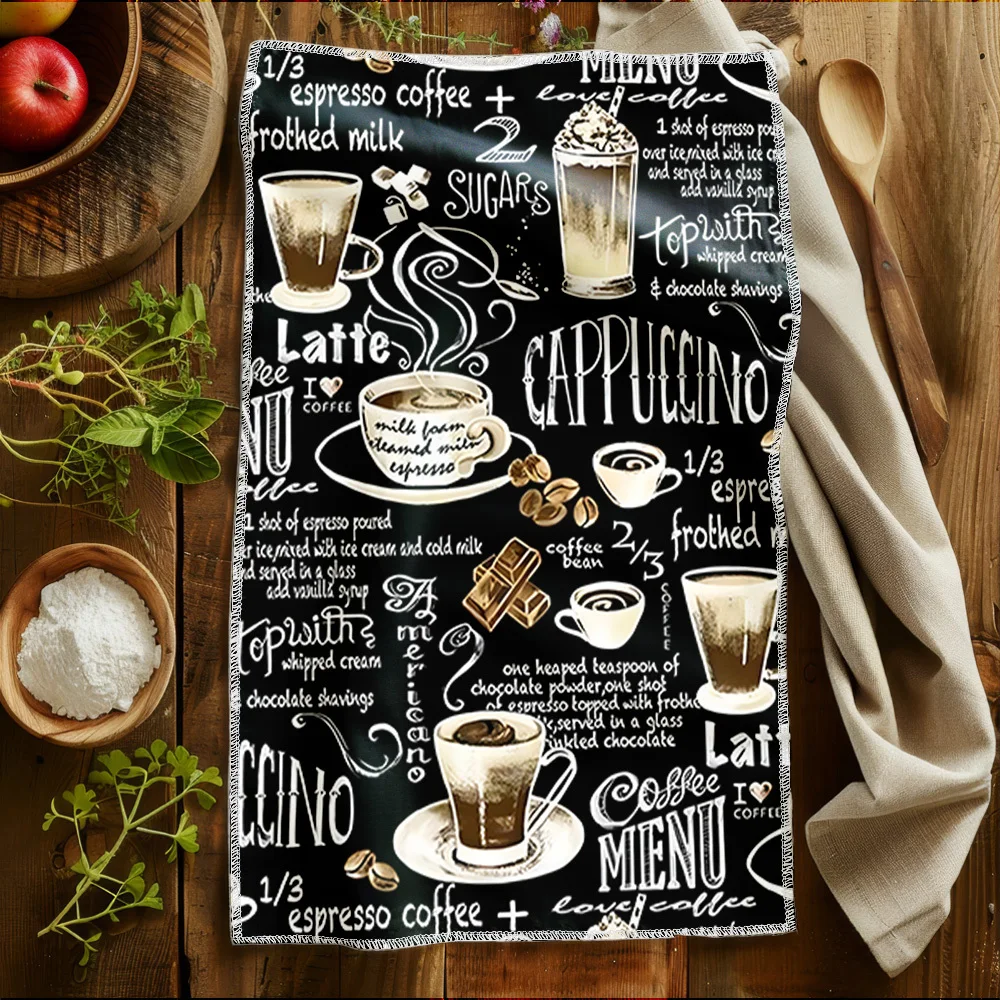 

1 шт. ретро-салфетка для чистки кофейных меню в стиле черной доски, мягкая салфетка для лица и рук, незаменимая вещь для дома и путешествий, идеально подходит для кухни, общежития.