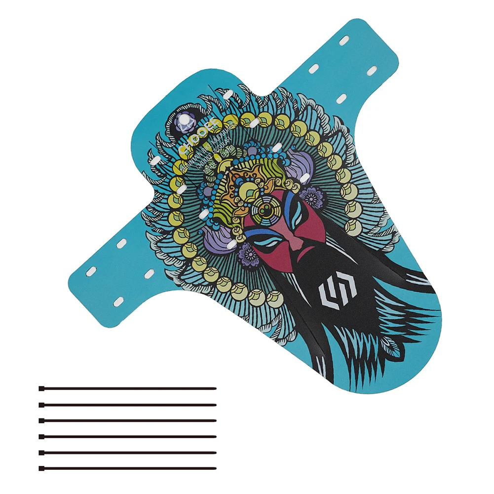 

Bicycle Mudguard Carbon Fiber Fender For MTB Bike Colorful Graffiti Front Rear Fender Cycling Mudguard Accessories