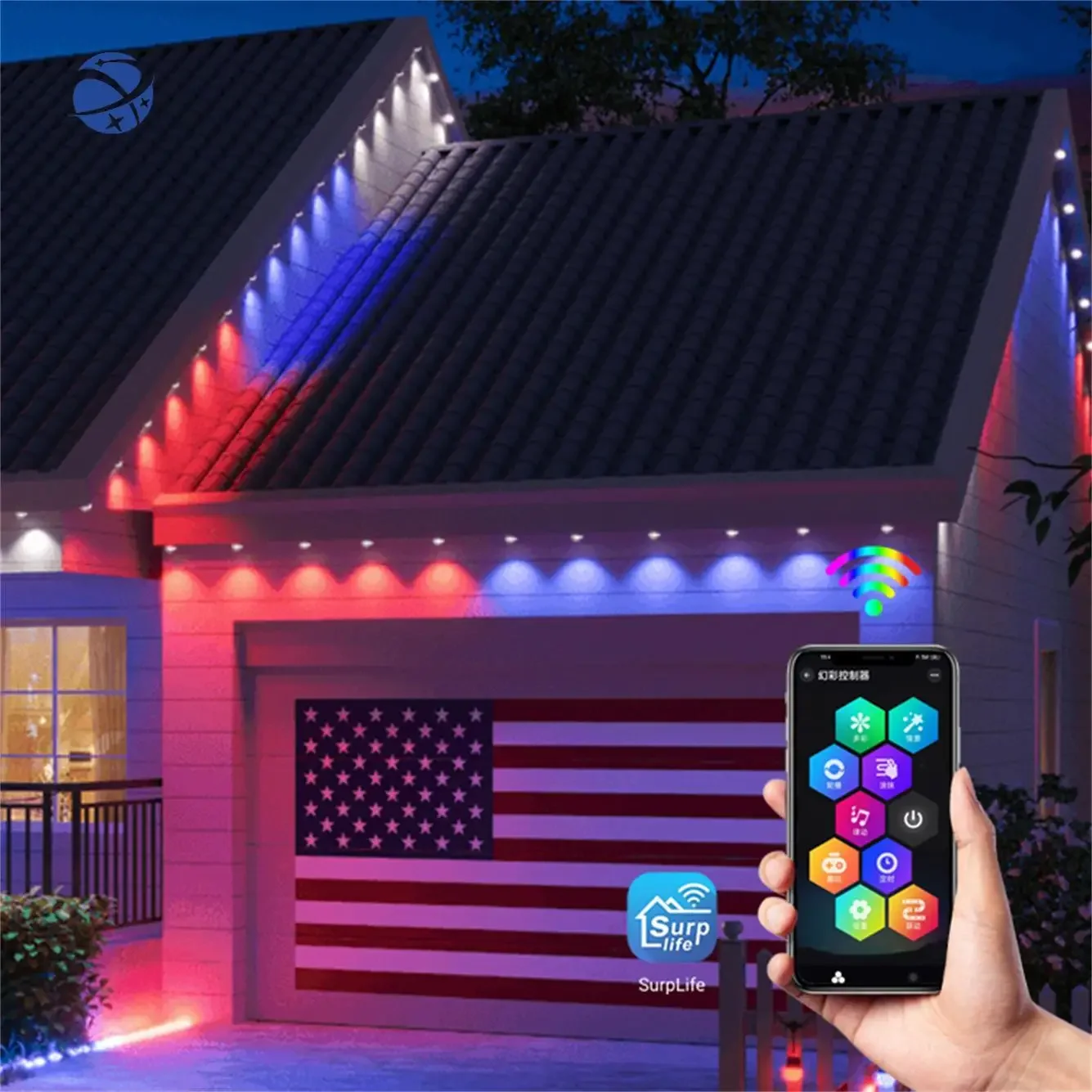 

Exterior Led Holiday Rgbw 24V Pixel Lights Christmas Lights Eaves Outdoor Waterproof Point Light