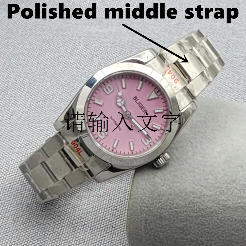 36mm 39mm 369 Text Dial Sapphire Glass Middle Polished Strap Stainless Steel Watch Japan NH35 Movement