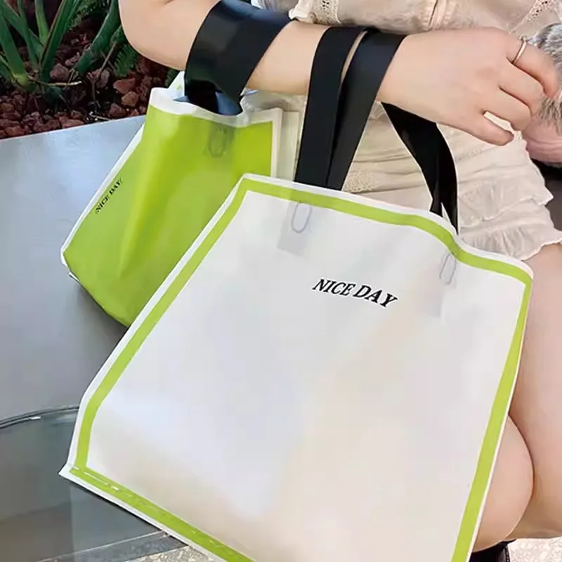 Custom.Clothing Store Handbag Frosted Plastic Bag Advanced Packaging Shopping Packing Bag Printable