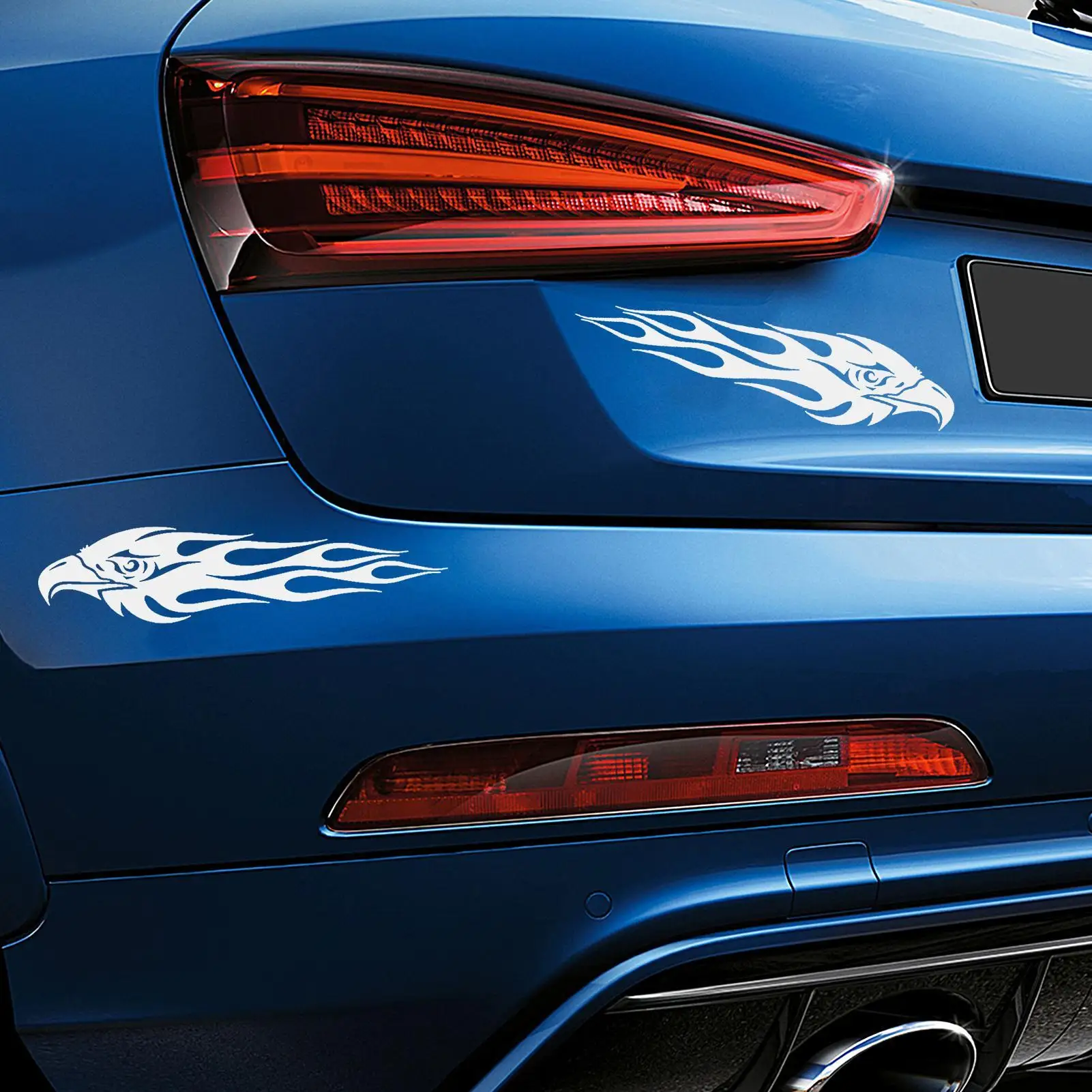 

Eagle Flame Sticker Cool Styling Reflective Motorcycle Bike Car Decals Decoration DIY Warning Safety Reflector Strips