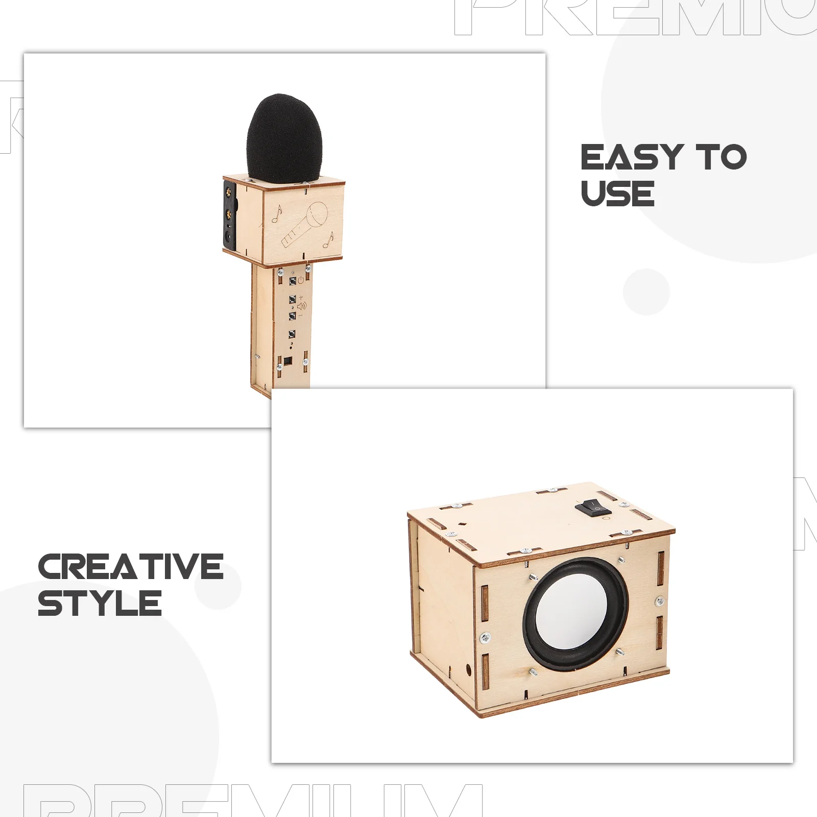 Kit Fai-da-Te per Altoparlante in Legno per Bambini, Costruisci il Tuo Mini Subwoofer, Kit Elettronico per Suono, Macchina per Karaoke Wireless
