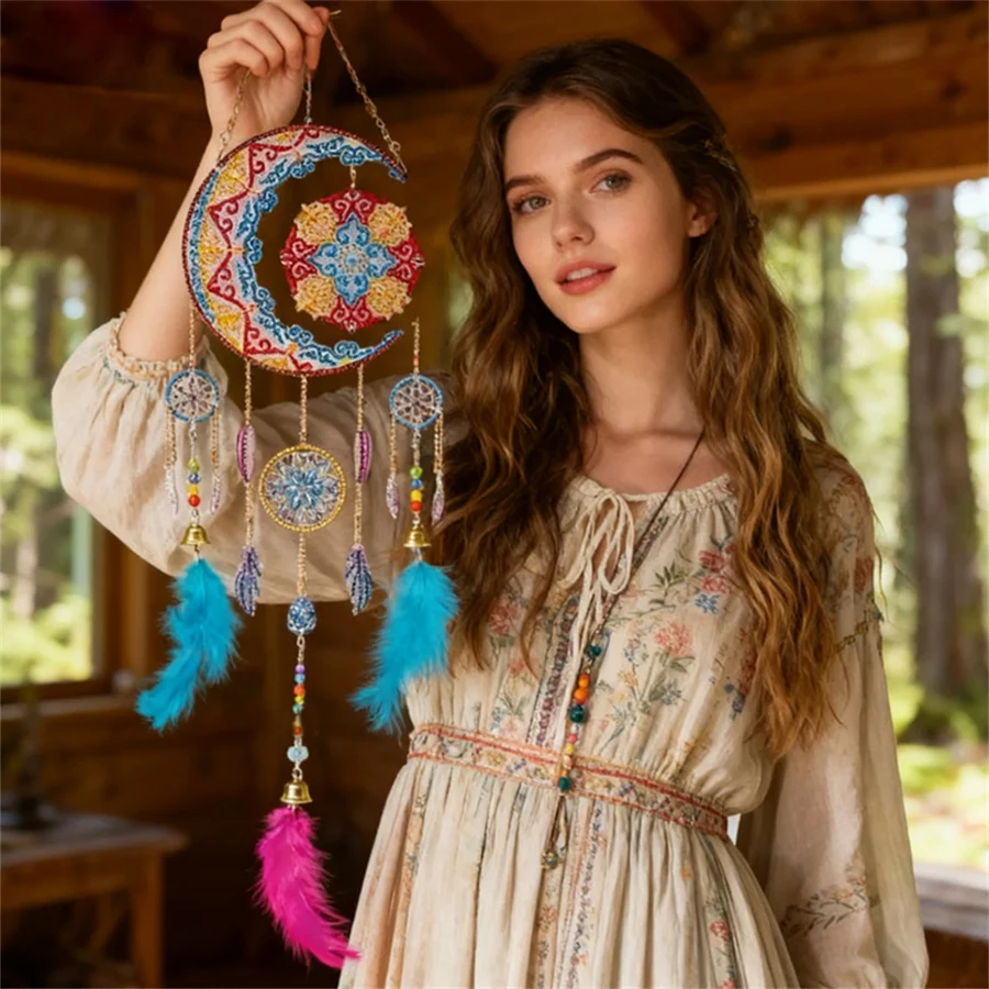 

2026 New Diamond Painting diy Dream Catcher 5d Diamond Painting Handicraft Living Room Decoration Painting Diamond Embroidery