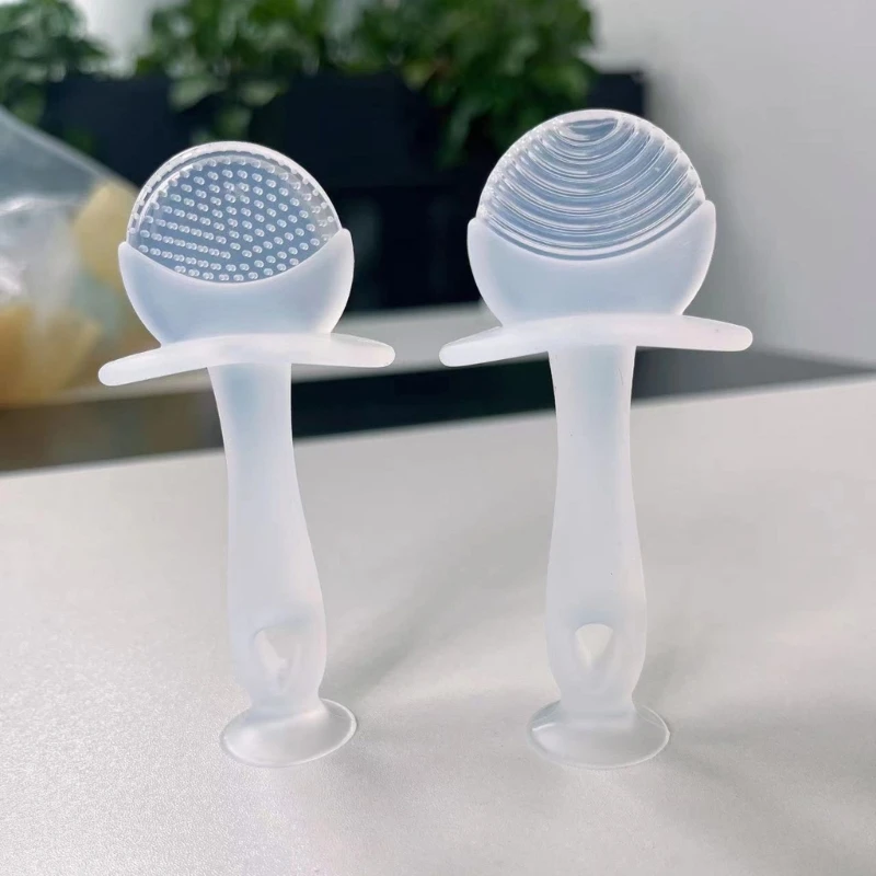 실리콘 아기 Teether BPA 무료 액체 실리콘 아기 씹는 장난감 만화 모양 신생아 설치류 손으로 쥐는 어금니 Teether 아기 물건