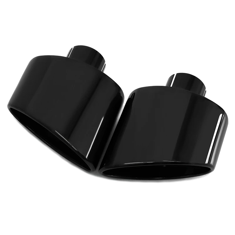 1 PCS Ovale Auspuffspitze Universal Auto Schräg Endrohre Edelstahl Schalldämpfer Endrohr Für RS3 RS4 RS5 A6 A7 Düse