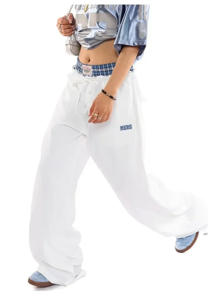 良質 Y2K カーゴパンツ女性カジュアルヴィンテージストリート女性ワイドレッグパンツアメリカンパッチワークだぶだぶジョガーパンツ