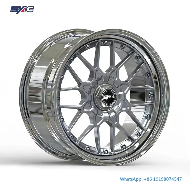 

Factory Direct Sales Custom Forged Two-piece Chrome Concave Design Aluminum Alloy Passenger Car Wheels Modification Rims