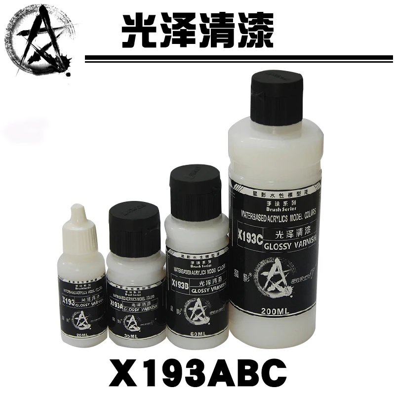 Gloss Clear Varnish Bright Light Protection Paint  Water-Based  x193 Figure Clay Hand Painted GK Figure clay DIY HOBBY